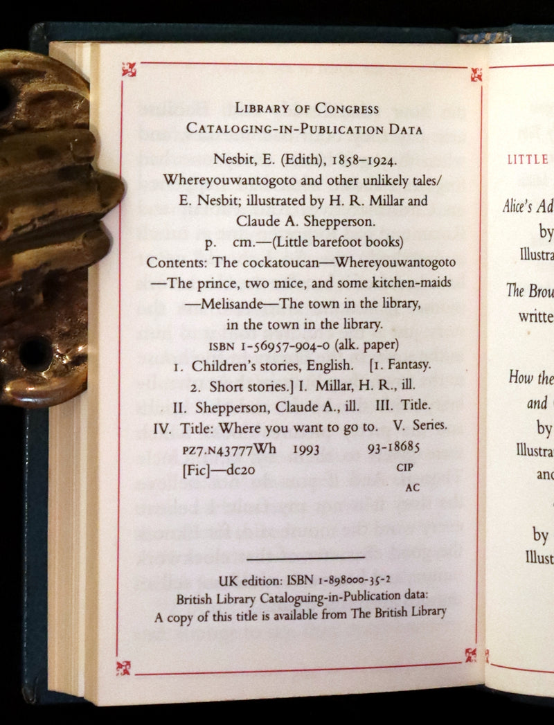 1993 Rare Book beautifully bound by Bayntun - Whereyouwantogoto and Other Unlikely Tales by E. Nesbitt. Illustrated.