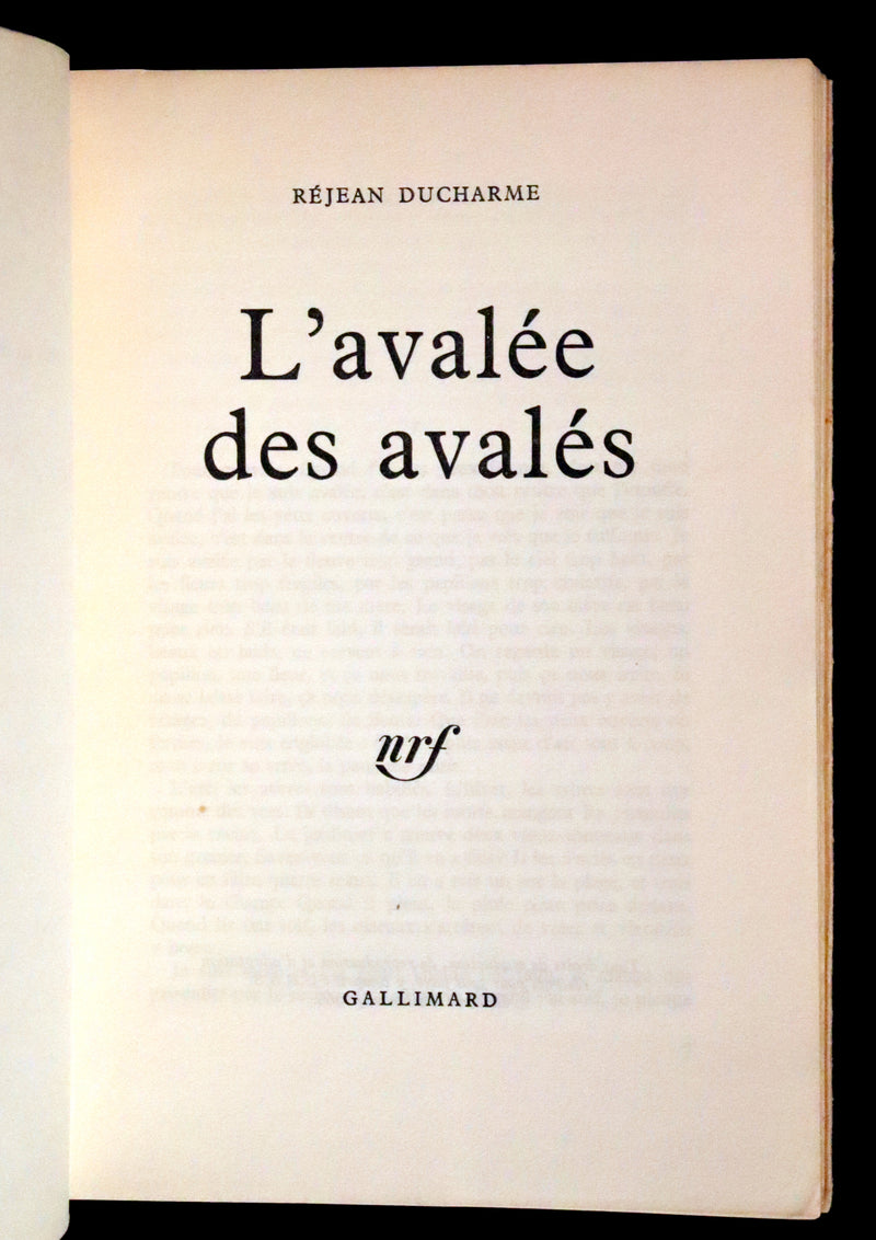 1966 Scarce French First Edition - L'Avalée des avalés (The Swallower Swallowed) by Réjean Ducharme.
