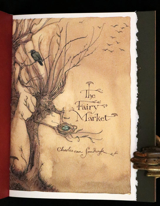 2009 Scarce First Edition - The Fairy Market by Charles van Sandwyk dedicated to Arthur Rackham.