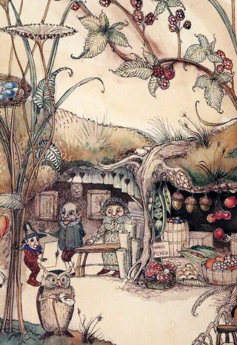 2009 Scarce First Edition - The Fairy Market by Charles van Sandwyk dedicated to Arthur Rackham.