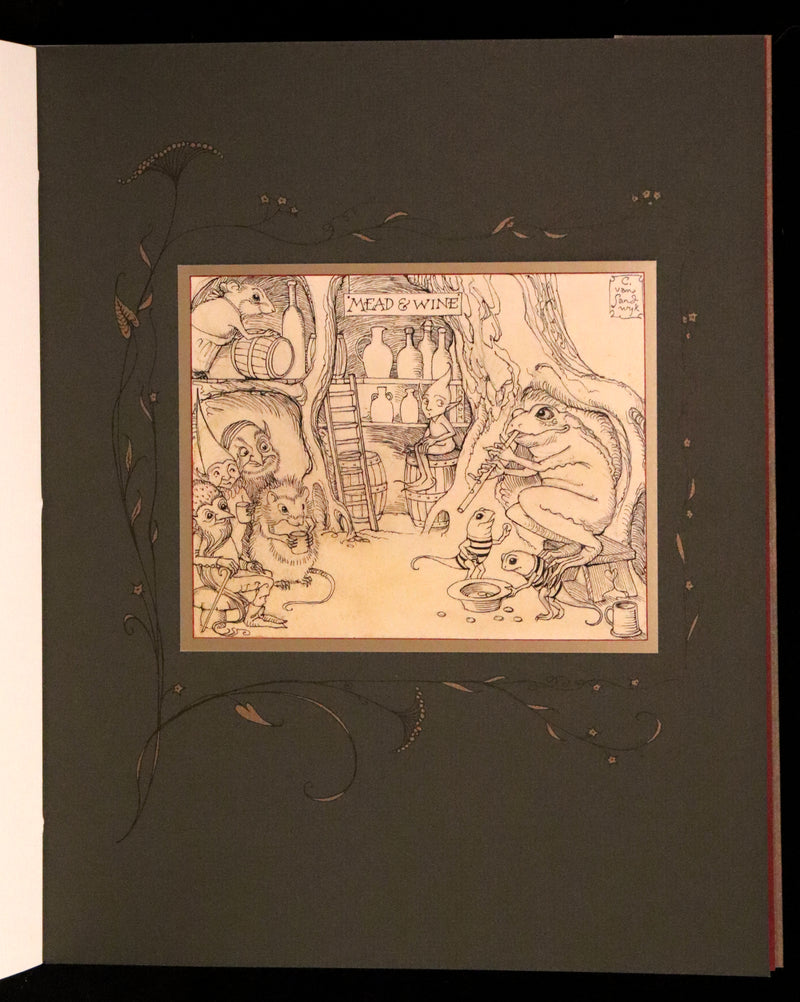 2009 Scarce First Edition - The Fairy Market by Charles van Sandwyk dedicated to Arthur Rackham.