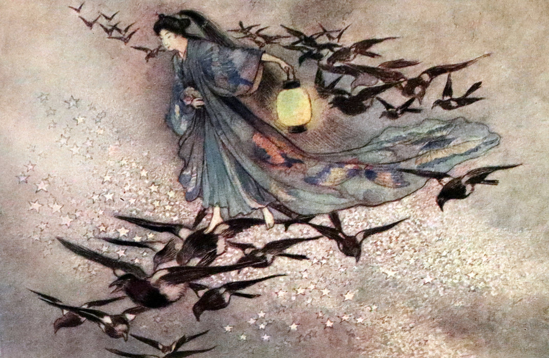 1912 Rare Edition - Green Willow & Other Japanese Fairy Tales Illustrated by Warwick Goble.