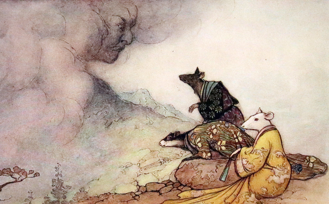 1912 Rare Edition - Green Willow & Other Japanese Fairy Tales Illustrated by Warwick Goble.