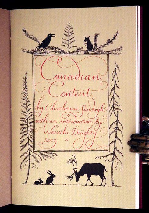 2009 Rare Signed Book - Canadian Content by Charles Van Sandwyk.