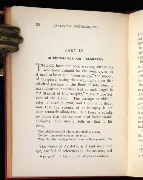 1893 Rare Chiromancy Book - Practical Cheirosophy, the Science of the Hand.