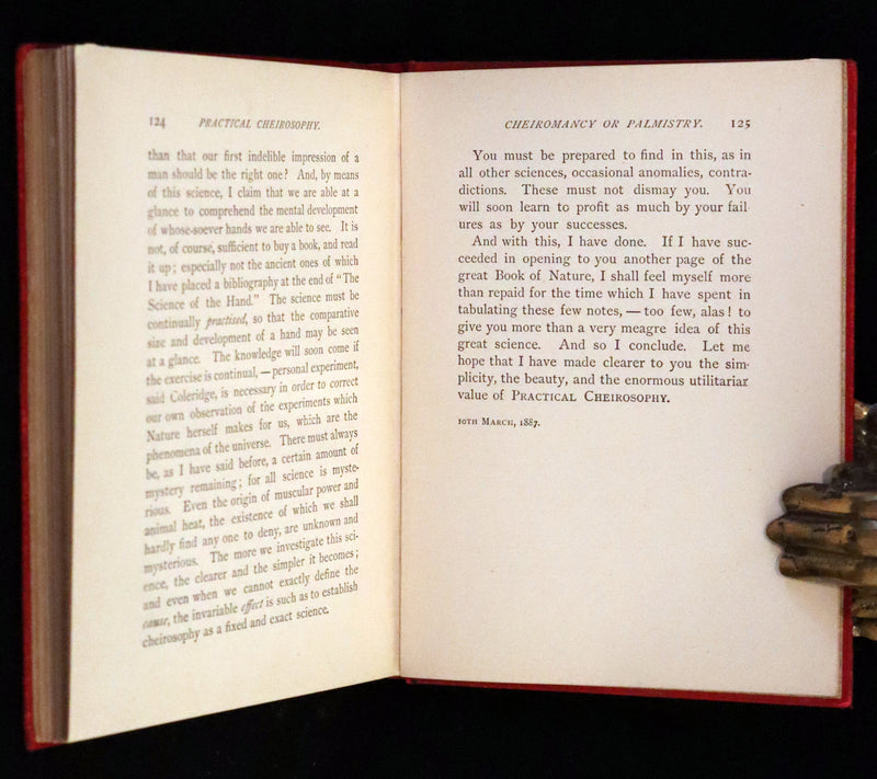 1893 Rare Chiromancy Book - Practical Cheirosophy, the Science of the Hand.