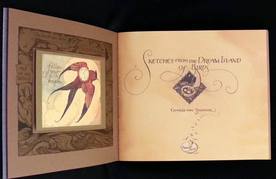 2005 Rare Signed First Edition - Sketches from the Dream Island of Birds by Charles van Sandwyk.