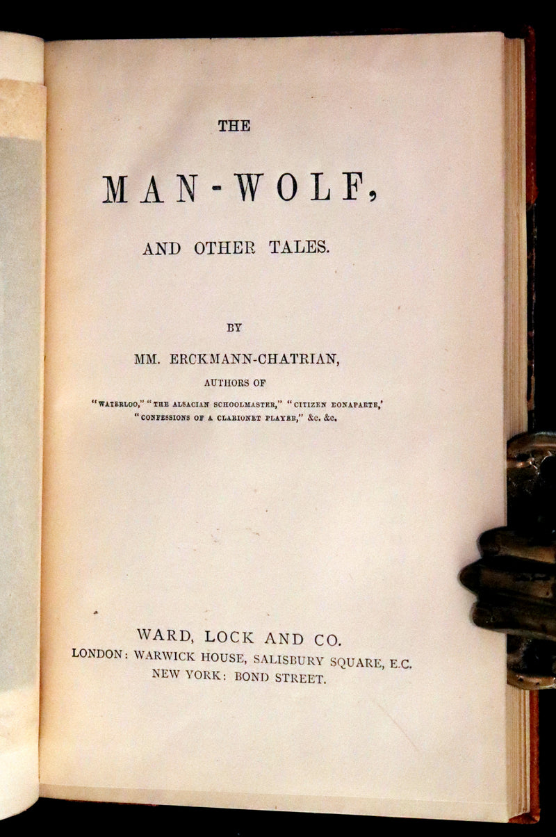 1877 Rare Book - The Man-Wolf, a Werewolf story by Emile Erckmann and Alexandre Chatrian.