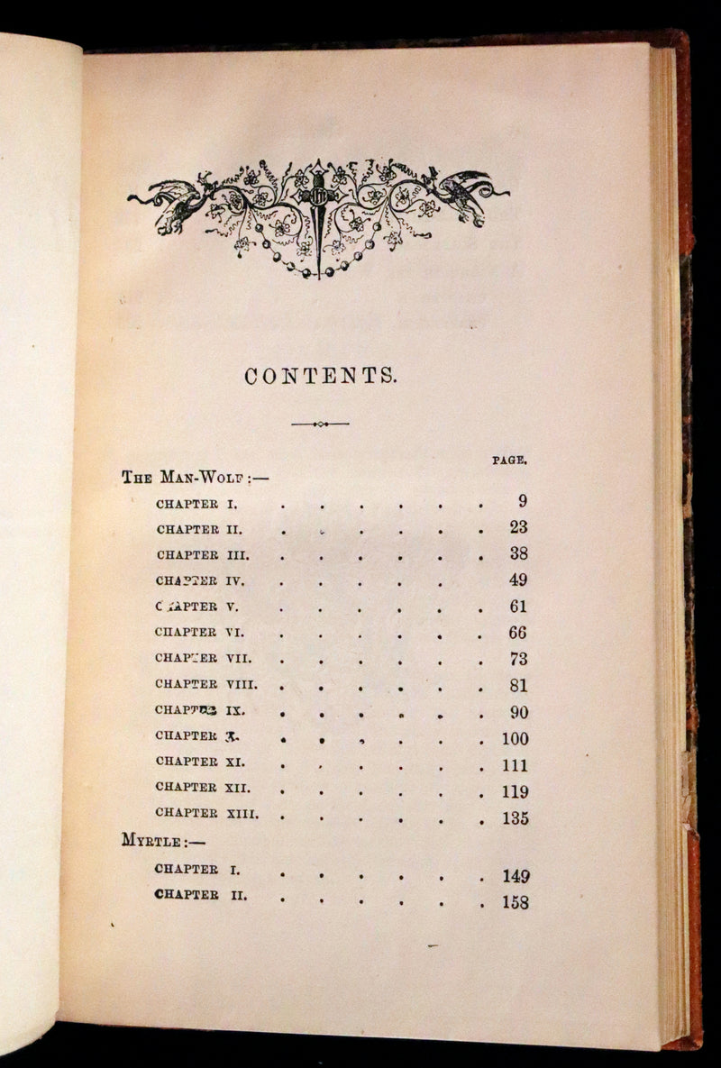 1877 Rare Book - The Man-Wolf, a Werewolf story by Emile Erckmann and Alexandre Chatrian.