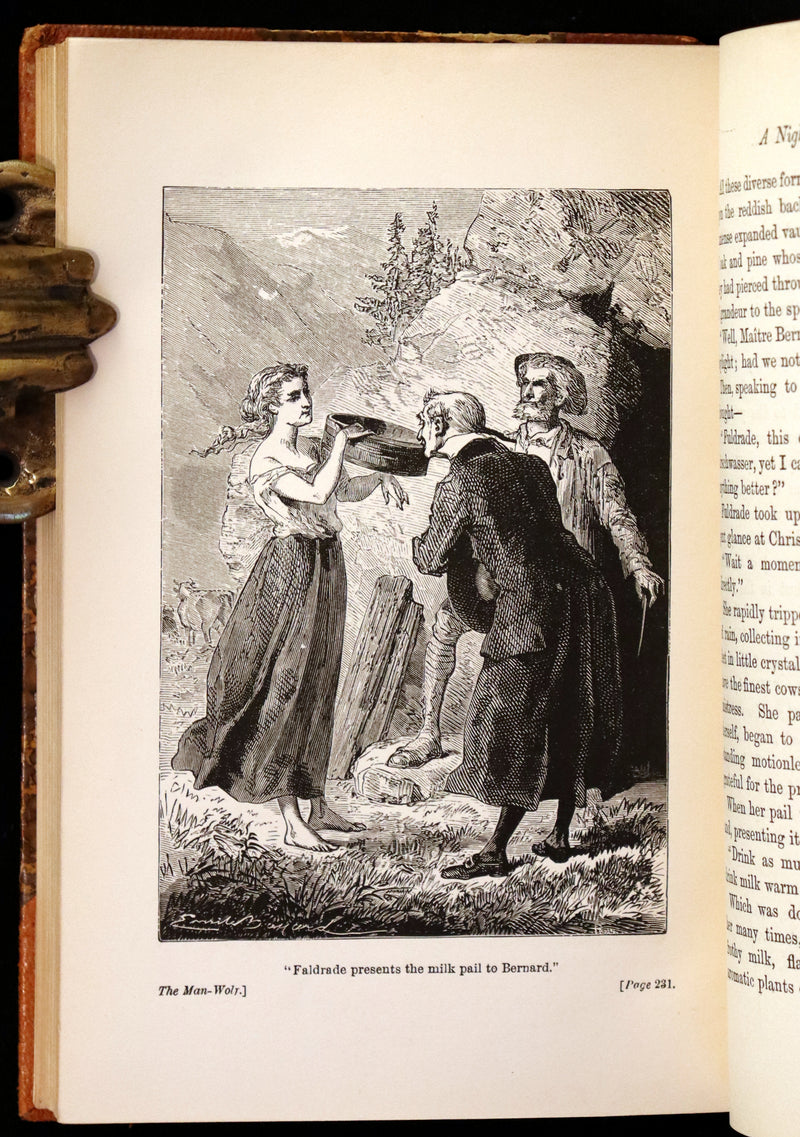 1877 Rare Book - The Man-Wolf, a Werewolf story by Emile Erckmann and Alexandre Chatrian.