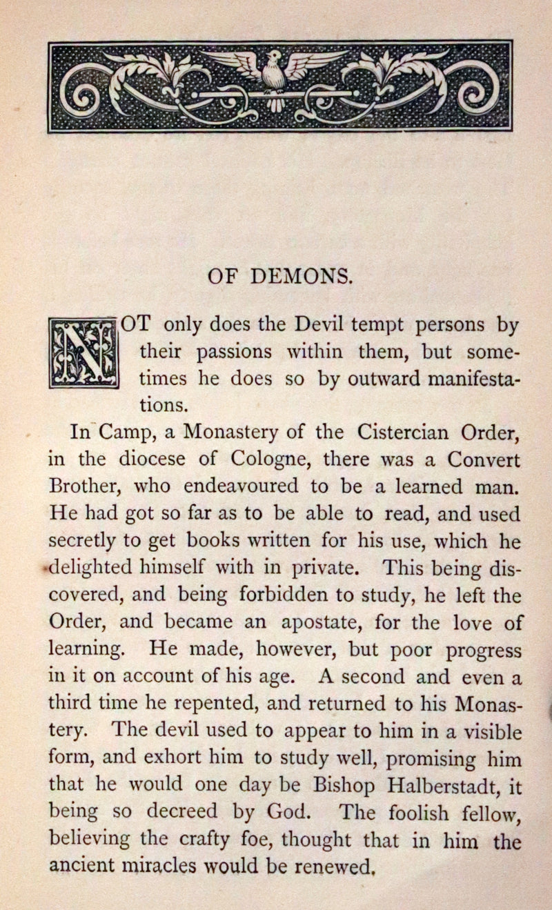 1872 Scarce 1stED - Cistercian Legends of the Thirteenth Century, translated from the Latin by Henry Collins.