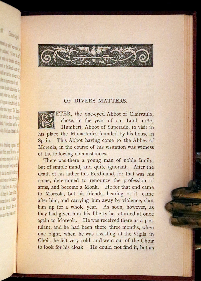 1872 Scarce 1stED - Cistercian Legends of the Thirteenth Century, translated from the Latin by Henry Collins.