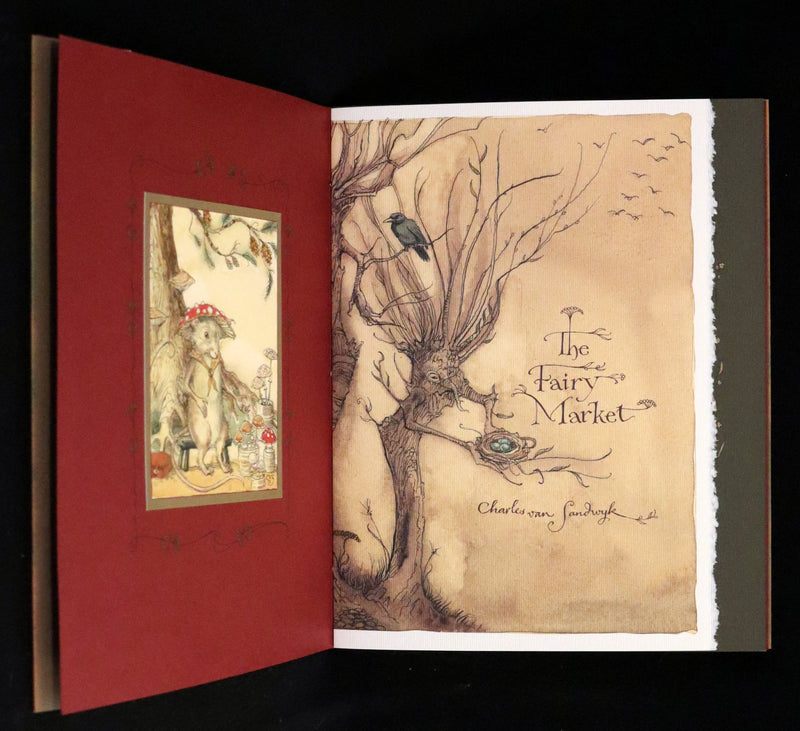2009 Scarce First Edition - The Fairy Market by Charles van Sandwyk dedicated to Arthur Rackham.
