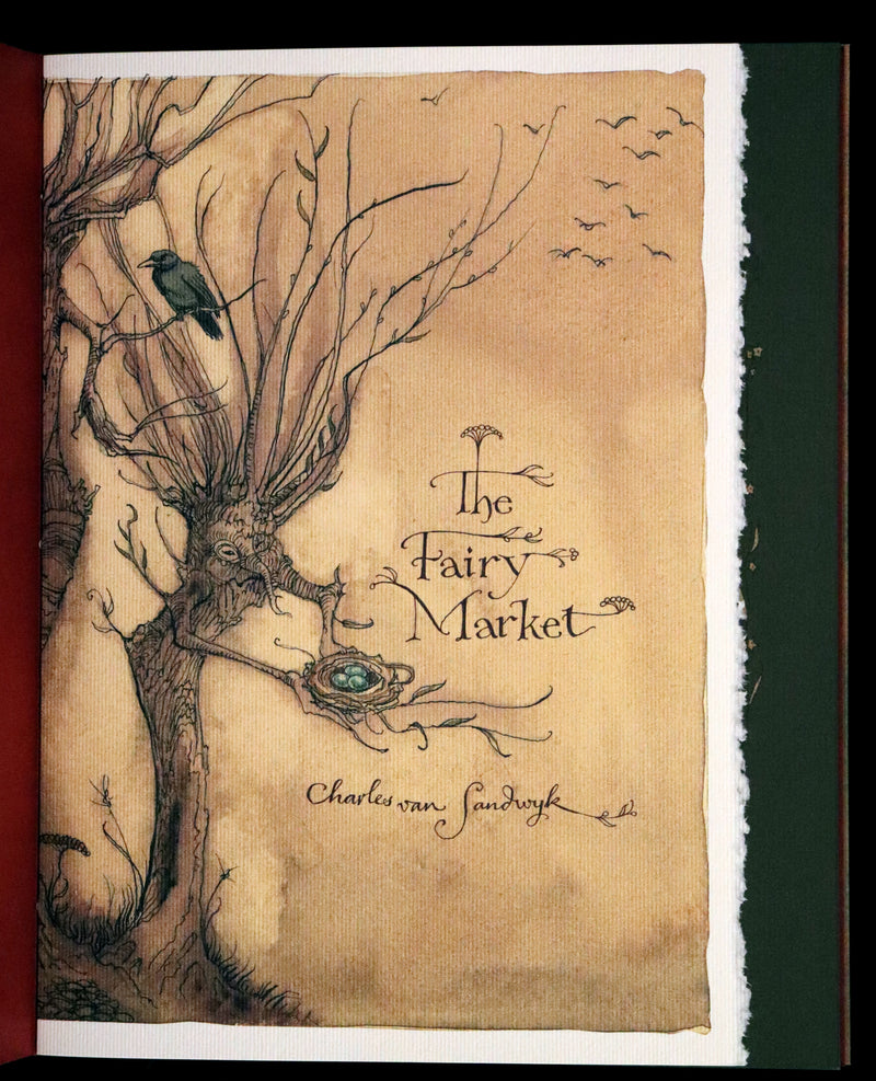 2009 Scarce First Edition - The Fairy Market by Charles van Sandwyk dedicated to Arthur Rackham.