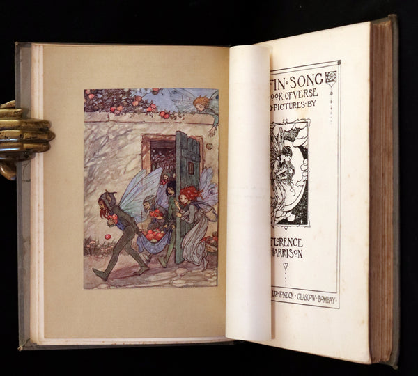 1912 Rare First Edition - ELFIN SONG, A Book of Verse and Pictures by Florence Harrison.
