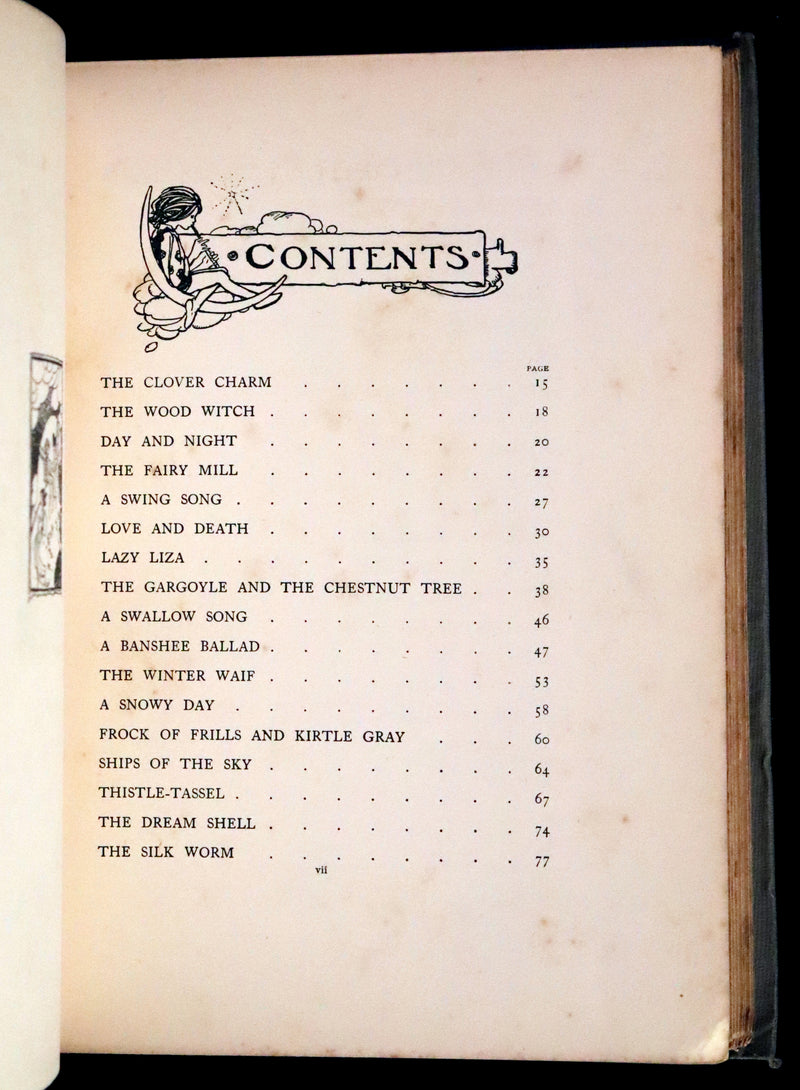 1912 Rare First Edition - ELFIN SONG, A Book of Verse and Pictures by Florence Harrison.