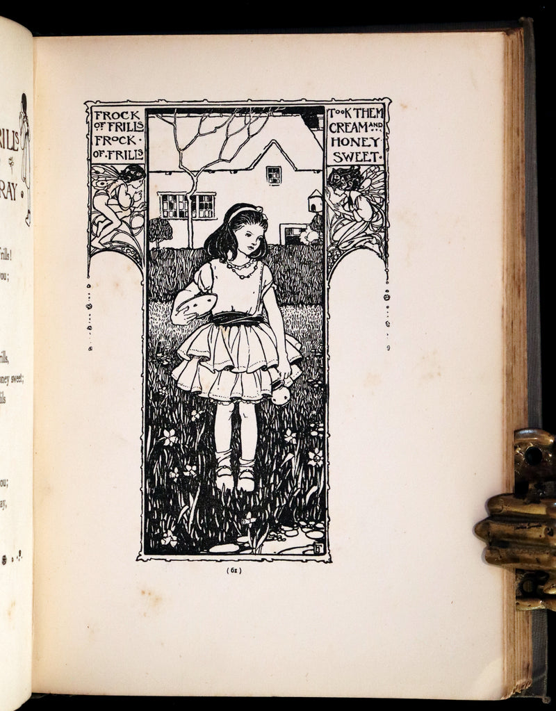 1912 Rare First Edition - ELFIN SONG, A Book of Verse and Pictures by Florence Harrison.