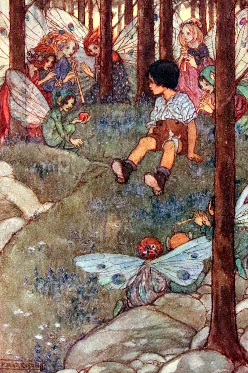 1912 Rare First Edition - ELFIN SONG, A Book of Verse and Pictures by Florence Harrison.