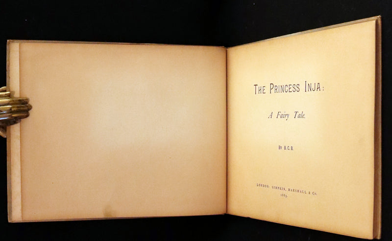 1889 Scarce First Edition - The Princess Inja: A Fairy Tale. Illustrated by J.W. Cawston.