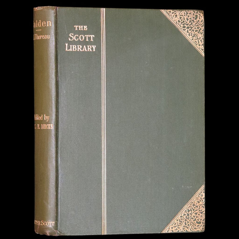1886 Rare Victorian Book - WALDEN by Henry David THOREAU With an Introductory Note by Will H. Dircks.