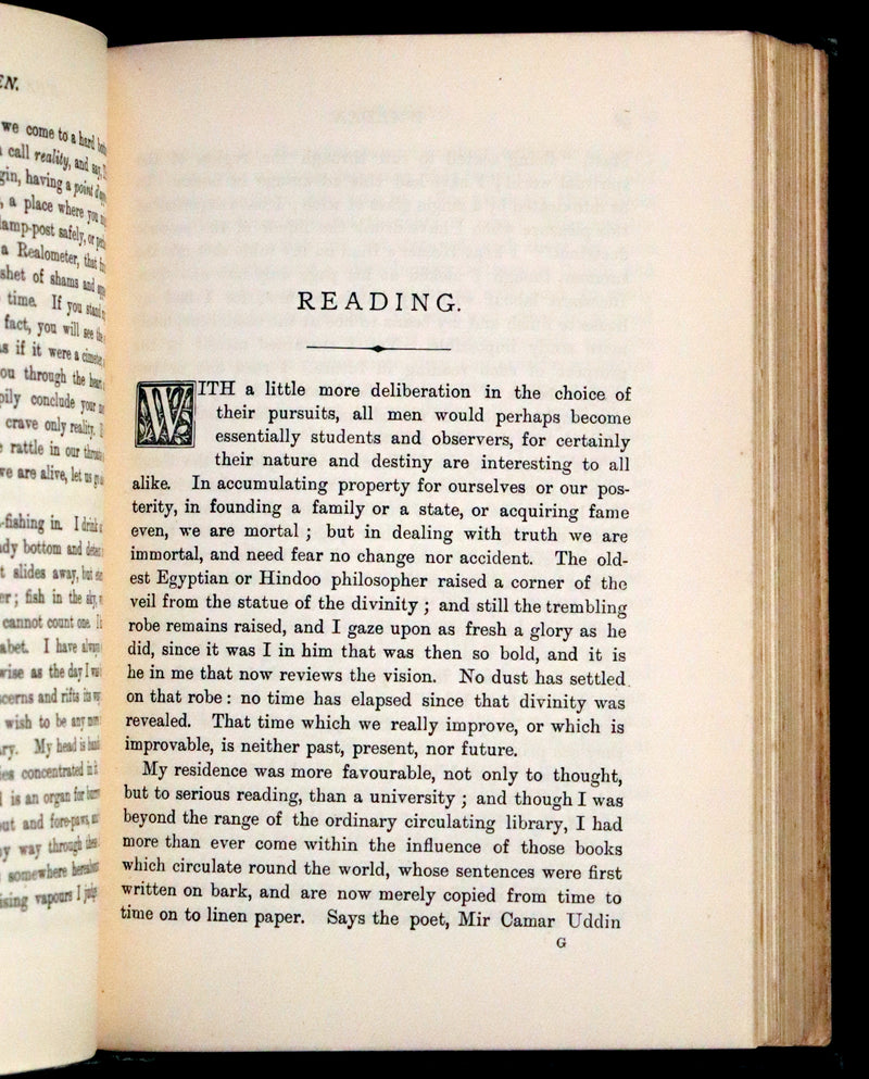 1886 Rare Victorian Book - WALDEN by Henry David THOREAU With an Introductory Note by Will H. Dircks.