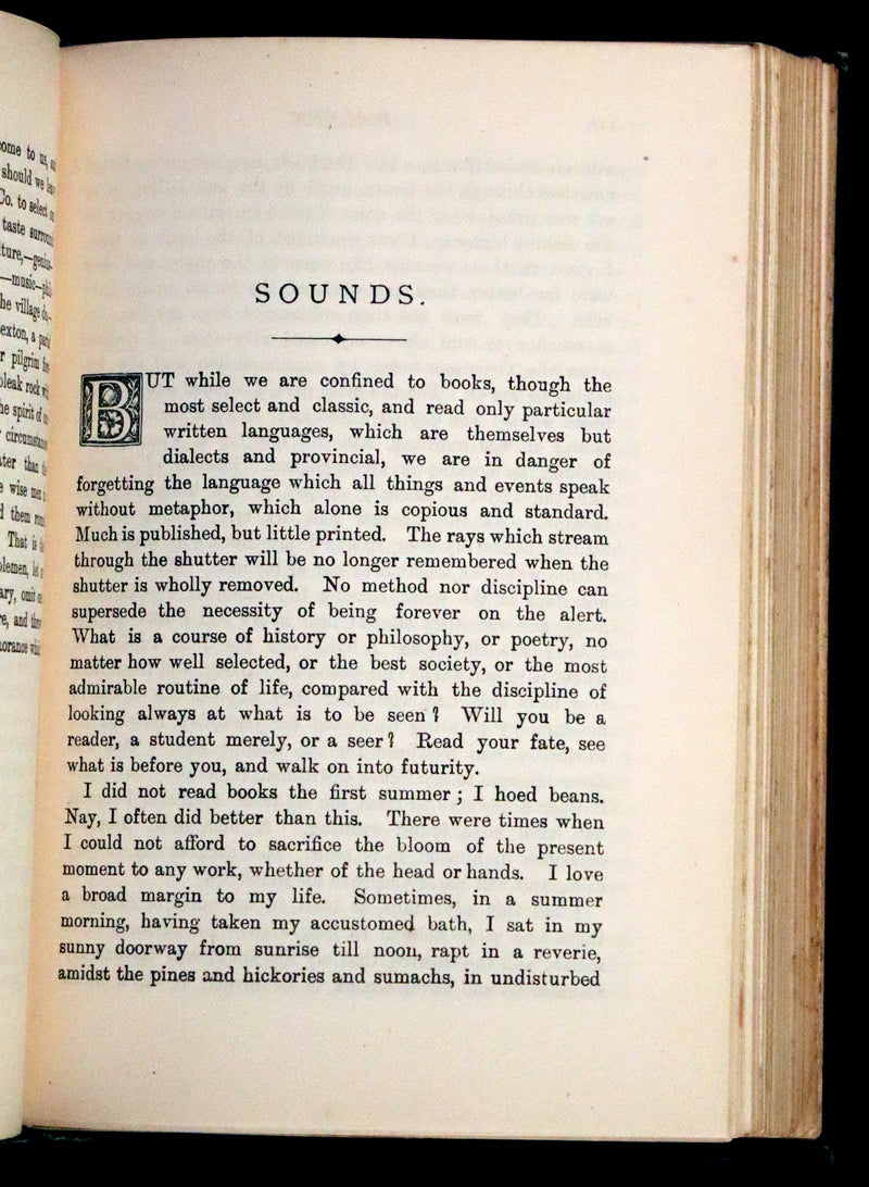 1886 Rare Victorian Book - WALDEN by Henry David THOREAU With an Introductory Note by Will H. Dircks.