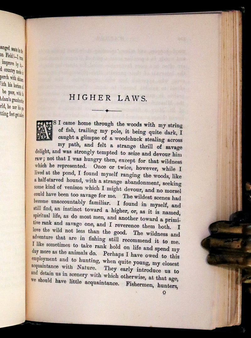 1886 Rare Victorian Book - WALDEN by Henry David THOREAU With an Introductory Note by Will H. Dircks.