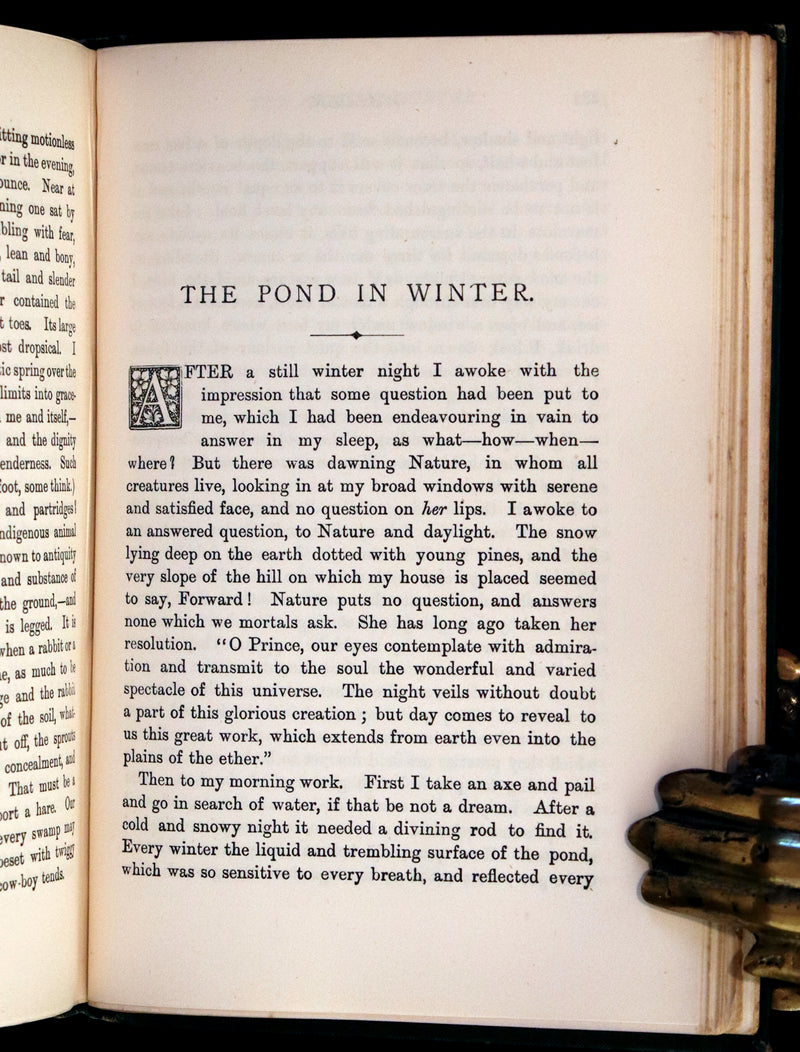 1886 Rare Victorian Book - WALDEN by Henry David THOREAU With an Introductory Note by Will H. Dircks.