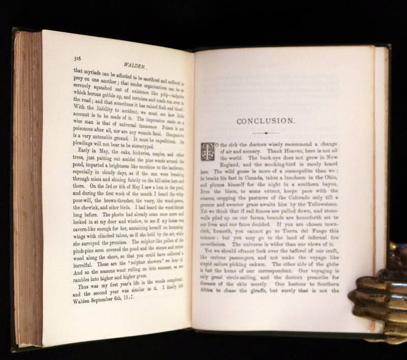 1886 Rare Victorian Book - WALDEN by Henry David THOREAU With an Introductory Note by Will H. Dircks.