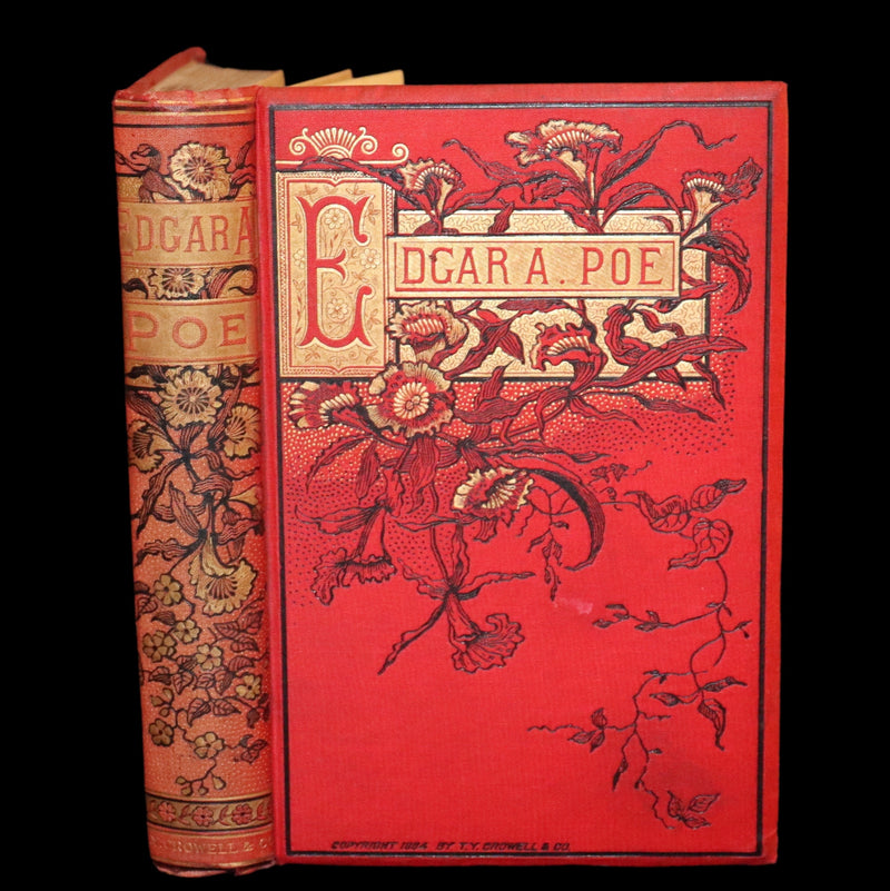 1884 Rare Book - Poems by Edgar Allan POE with Memoir (The Raven, Lenore, Fairy-Land, ...)