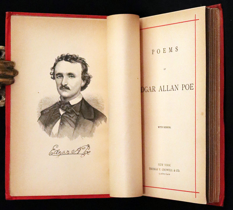 1884 Rare Book - Poems by Edgar Allan POE with Memoir (The Raven, Lenore, Fairy-Land, ...)