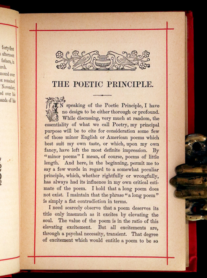1884 Rare Book - Poems by Edgar Allan POE with Memoir (The Raven, Lenore, Fairy-Land, ...)