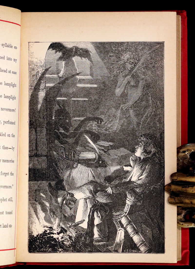 1884 Rare Book - Poems by Edgar Allan POE with Memoir (The Raven, Lenore, Fairy-Land, ...)