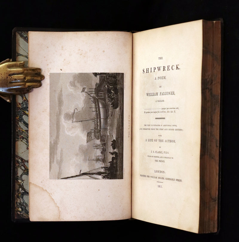 1811 Rare  Book - The Shipwreck by William Falconer, illustrated by Nicholas Pocock. This pretty edition is "corrected from the first and second editions".