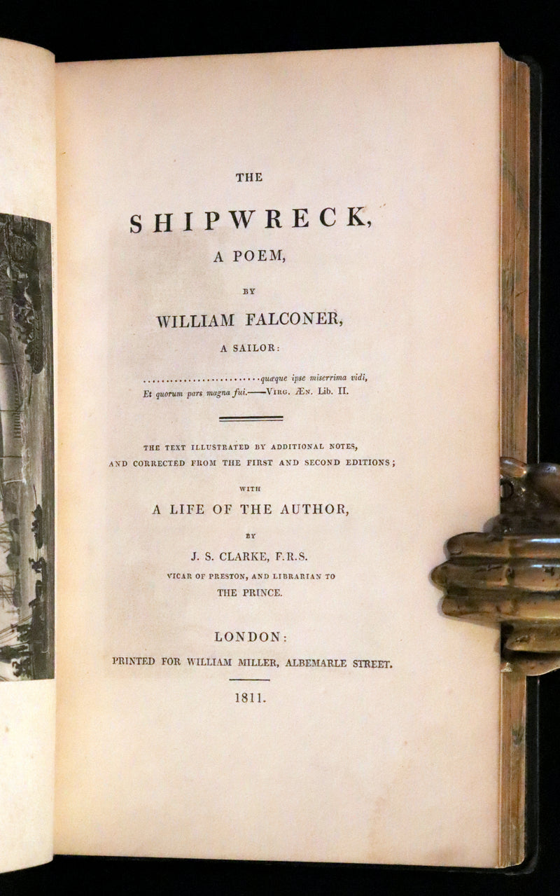 1811 Rare  Book - The Shipwreck by William Falconer, illustrated by Nicholas Pocock. This pretty edition is "corrected from the first and second editions".