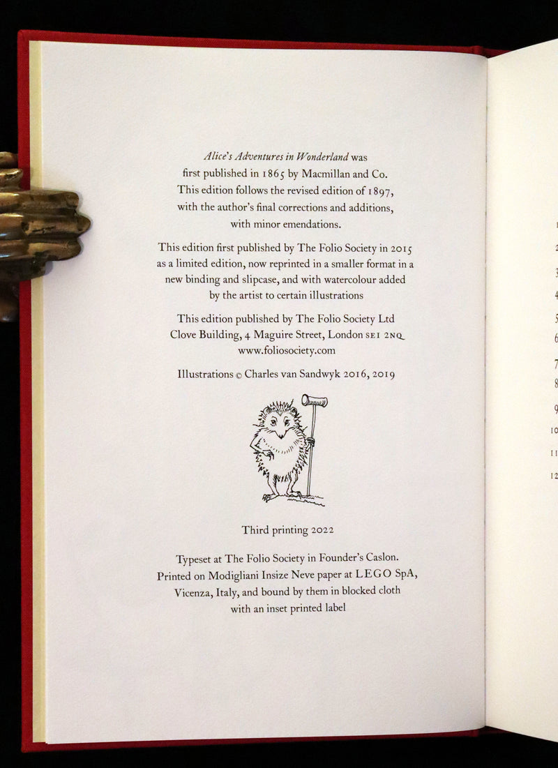 2022 Scarce Signed Edition - Alice's Adventures in Wonderland by Charles van Sandwyk.