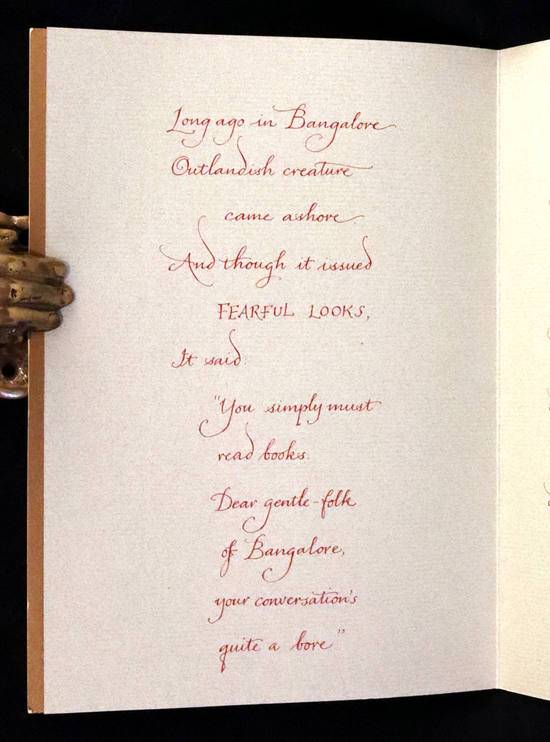 2014 Rare Signed Edition - Long Ago in Bangalore: 6 Bookplates, 4 Bookmarks, and One Lovely Poem by Charles van Sandwyk.