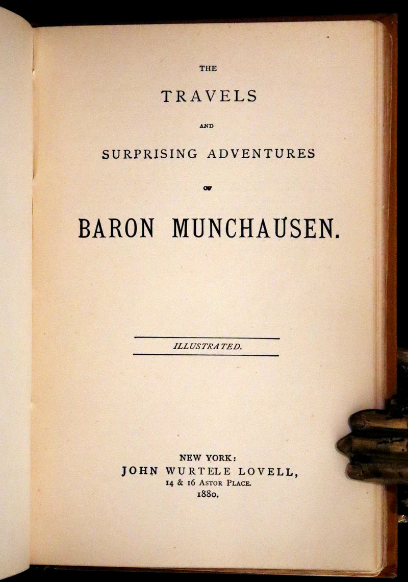 1880 Rare Victorian Book - Gulliver's Travels Into Several Remote Nations of the World & Baron Munchausen, Illustrated.