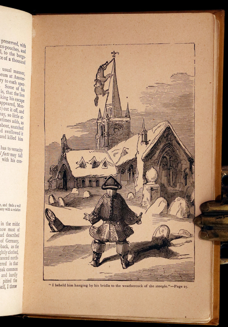 1880 Rare Victorian Book - Gulliver's Travels Into Several Remote Nations of the World & Baron Munchausen, Illustrated.