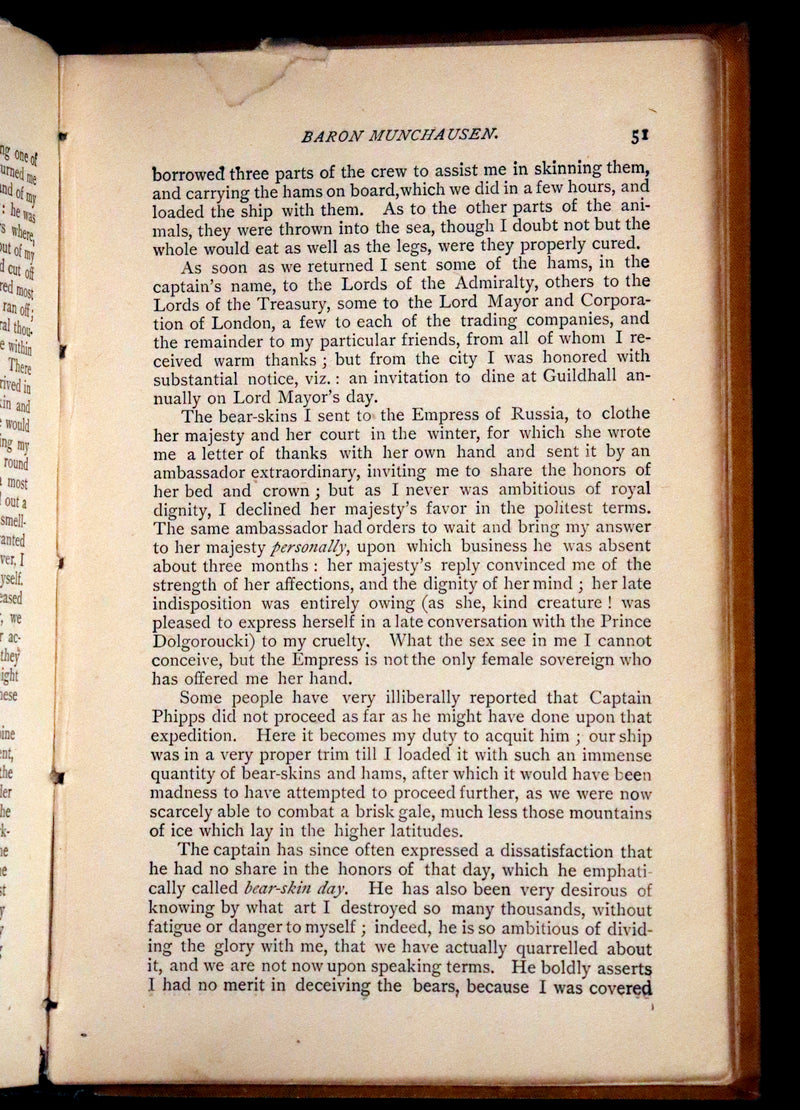 1880 Rare Victorian Book - Gulliver's Travels Into Several Remote Nations of the World & Baron Munchausen, Illustrated.