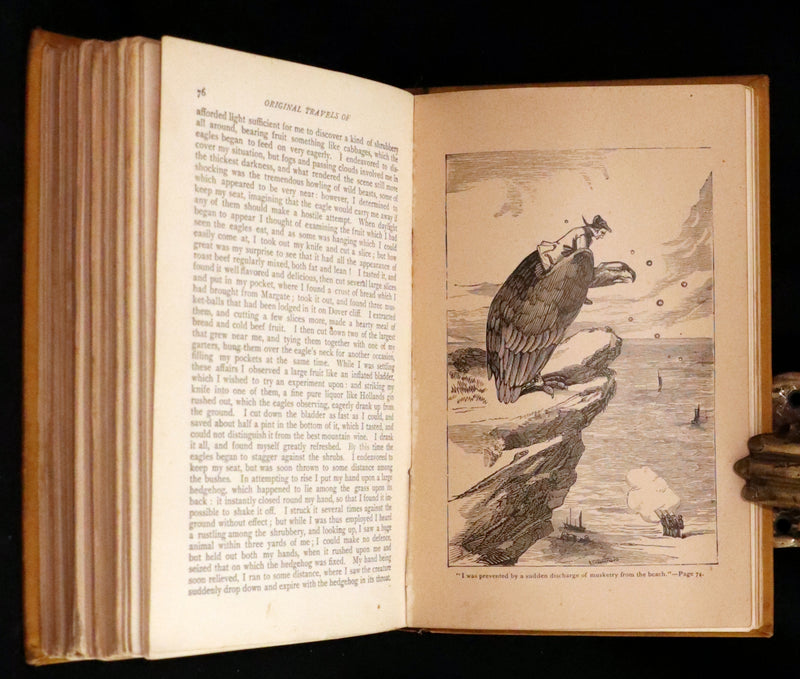 1880 Rare Victorian Book - Gulliver's Travels Into Several Remote Nations of the World & Baron Munchausen, Illustrated.