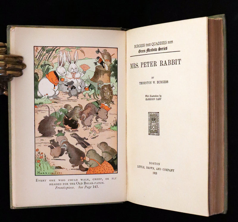 1925 Rare Book - Mrs. Peter Rabbit by Thornton W. Burgess, illustrated by Harrison Cady.