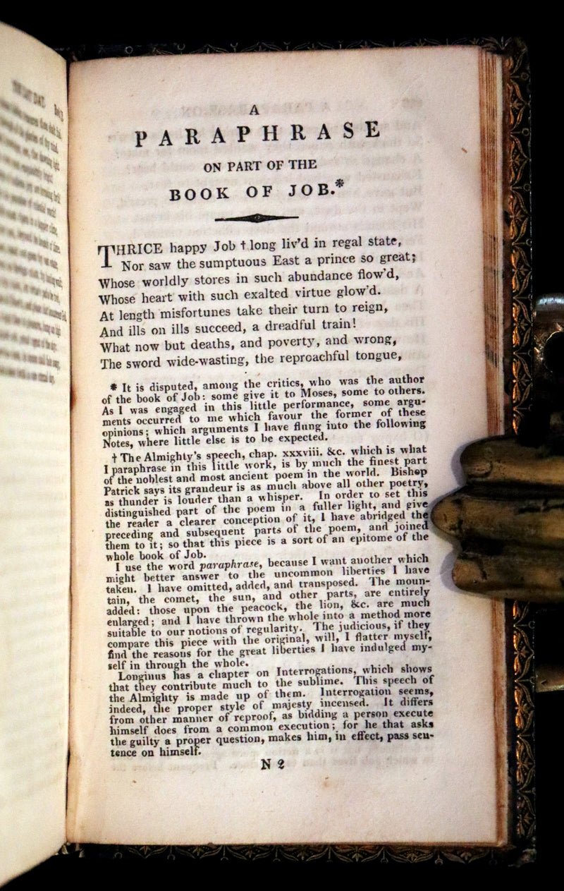 1817 Rare Edition ~ Night Thoughts on Life, Death, & Immortality by Edward Young.