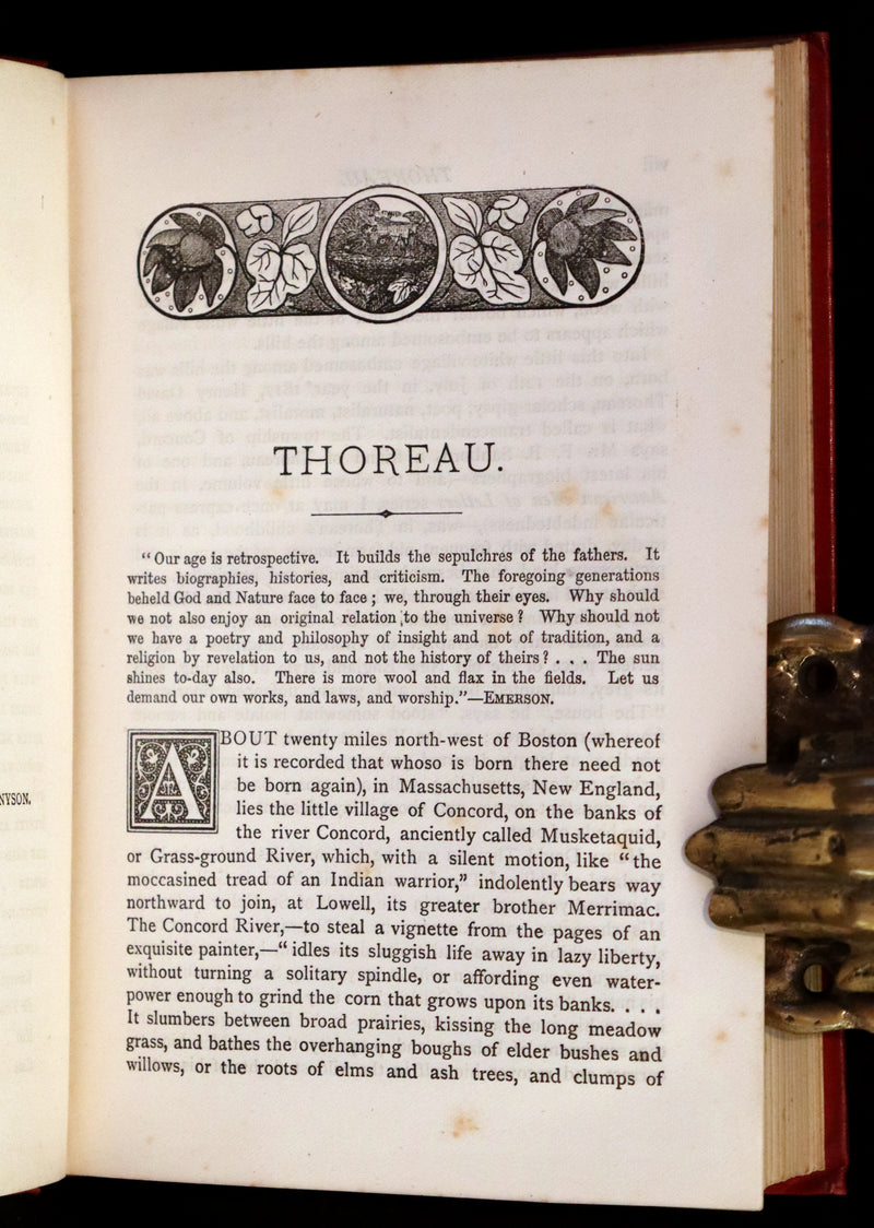 1886 Rare Book - Walden; or, Life in the Woods by Henry David Thoreau.