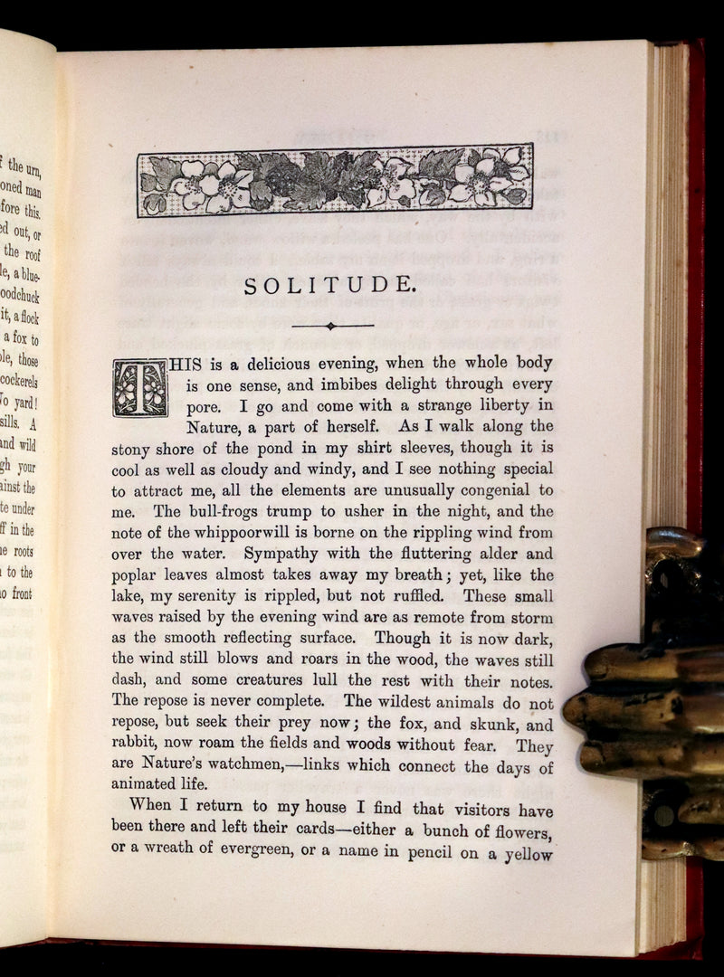 1886 Rare Book - Walden; or, Life in the Woods by Henry David Thoreau.