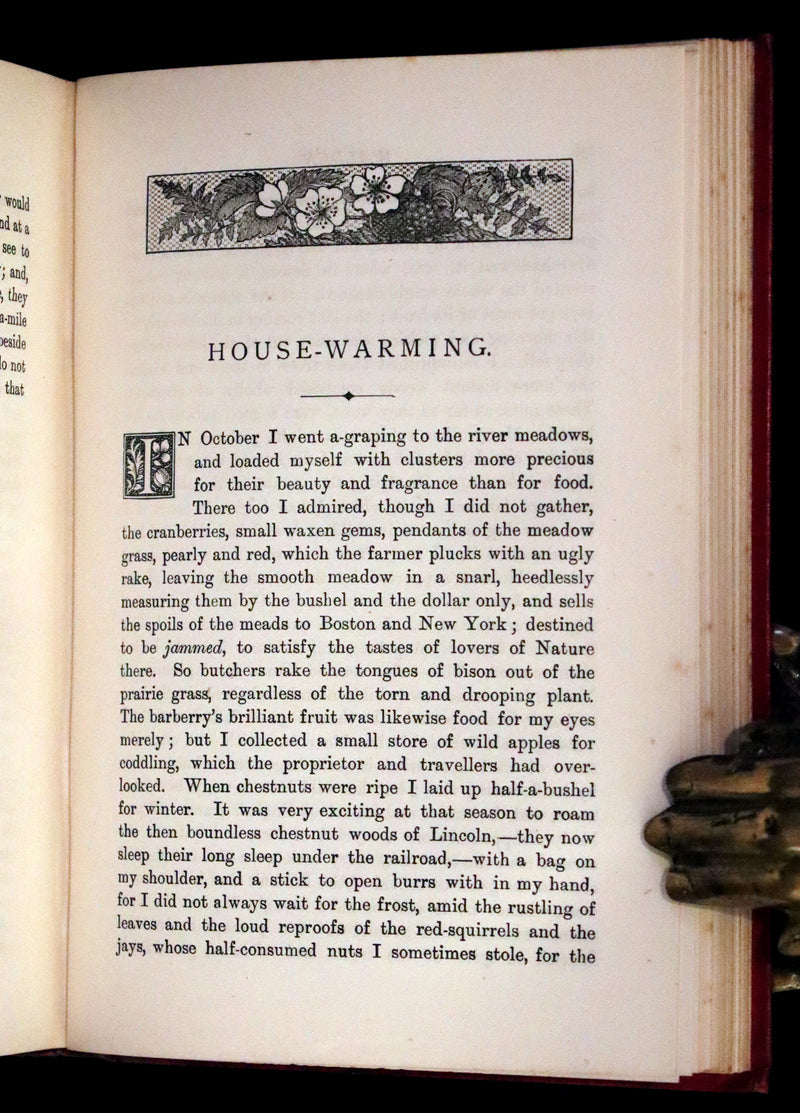 1886 Rare Book - Walden; or, Life in the Woods by Henry David Thoreau.