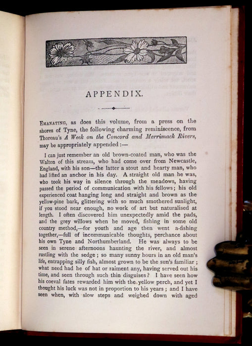 1886 Rare Victorian Book - WALDEN by Henry David Thoreau with an introductory note by Will H. Dircks.