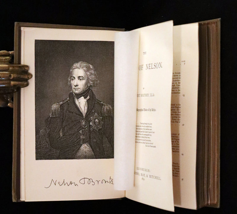 1891 Scarce Edition - The Life of Naval Commander Horatio NELSON by Robert Southey.