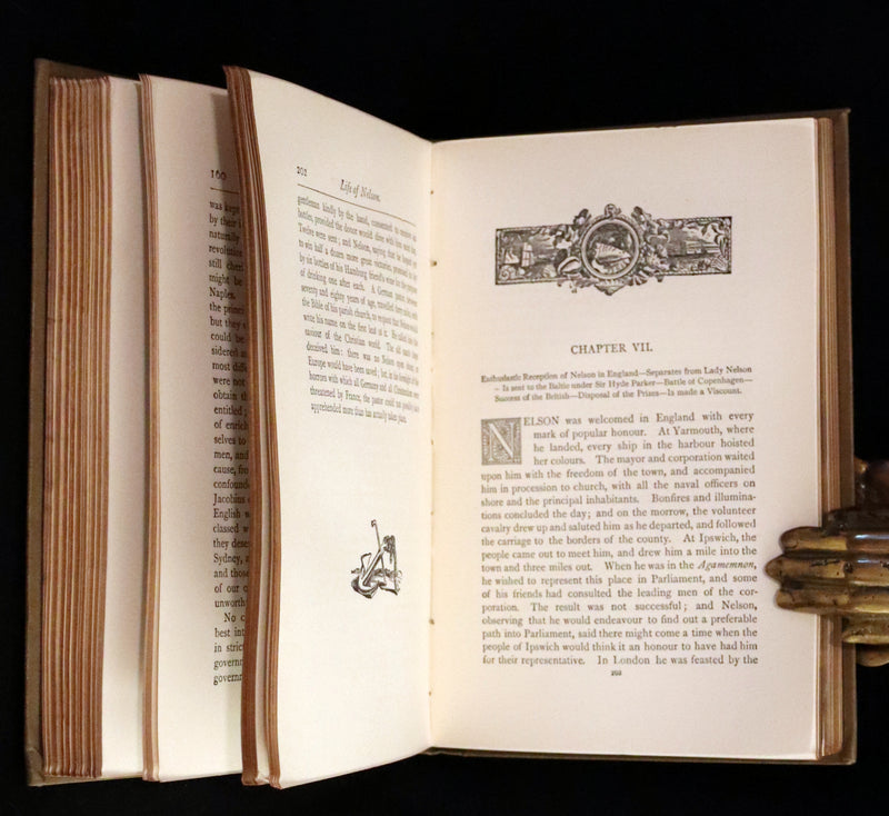 1891 Scarce Edition - The Life of Naval Commander Horatio NELSON by Robert Southey.