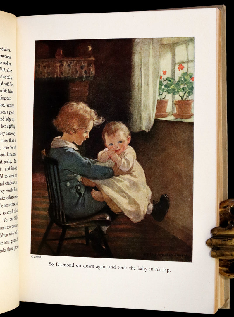 1919 Rare First Edition - AT THE BACK OF THE NORTH WIND beautifully Illustrated by Jessie Willcox Smith.